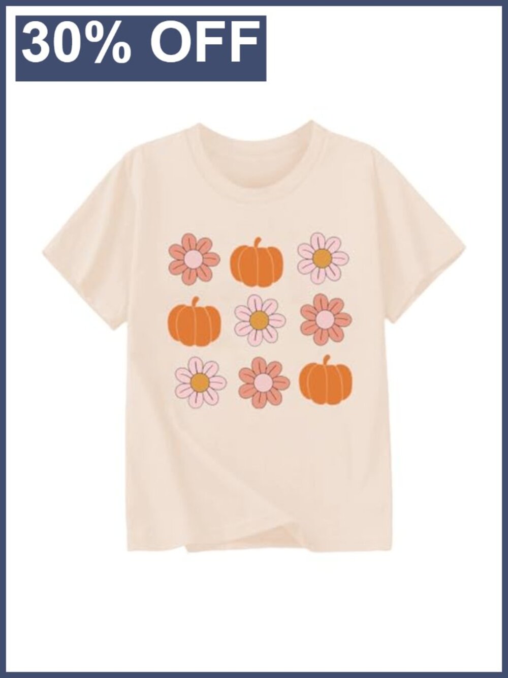 Toddler Girls Thanksgiving Turkey Pumpkin Cotton Tee Short Sleeve Tops